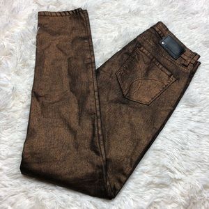 Calvin Klein Jeans metallic coated skinny jeans